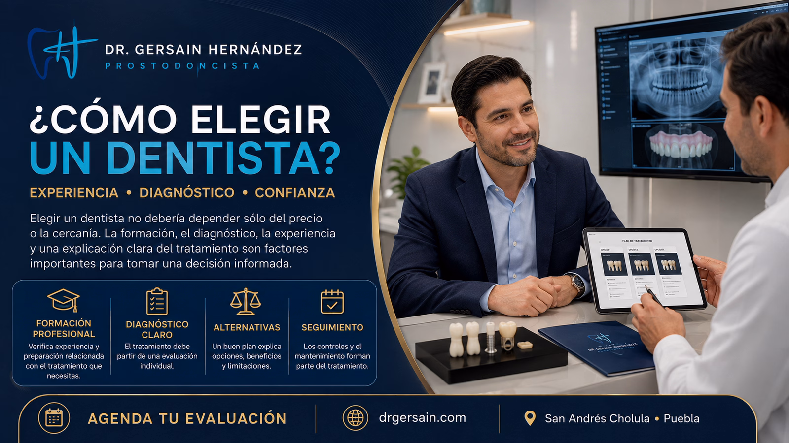 Dentista recomendado: criterios objetivos para elegir un profesional con experiencia
