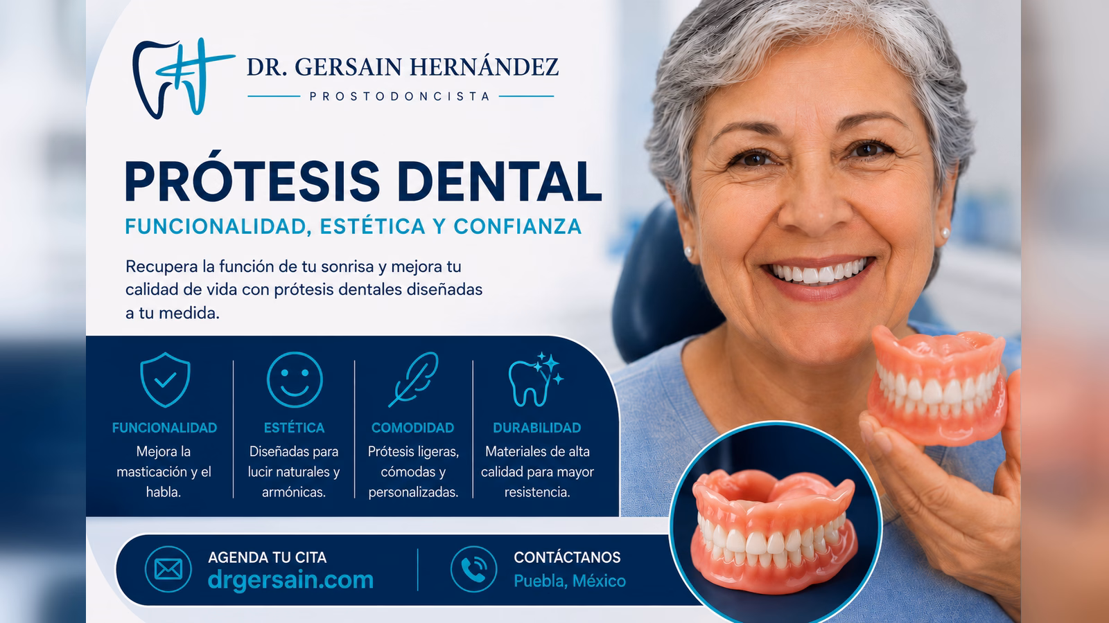 Prótesis dental: opciones para reponer dientes y recuperar la mordida