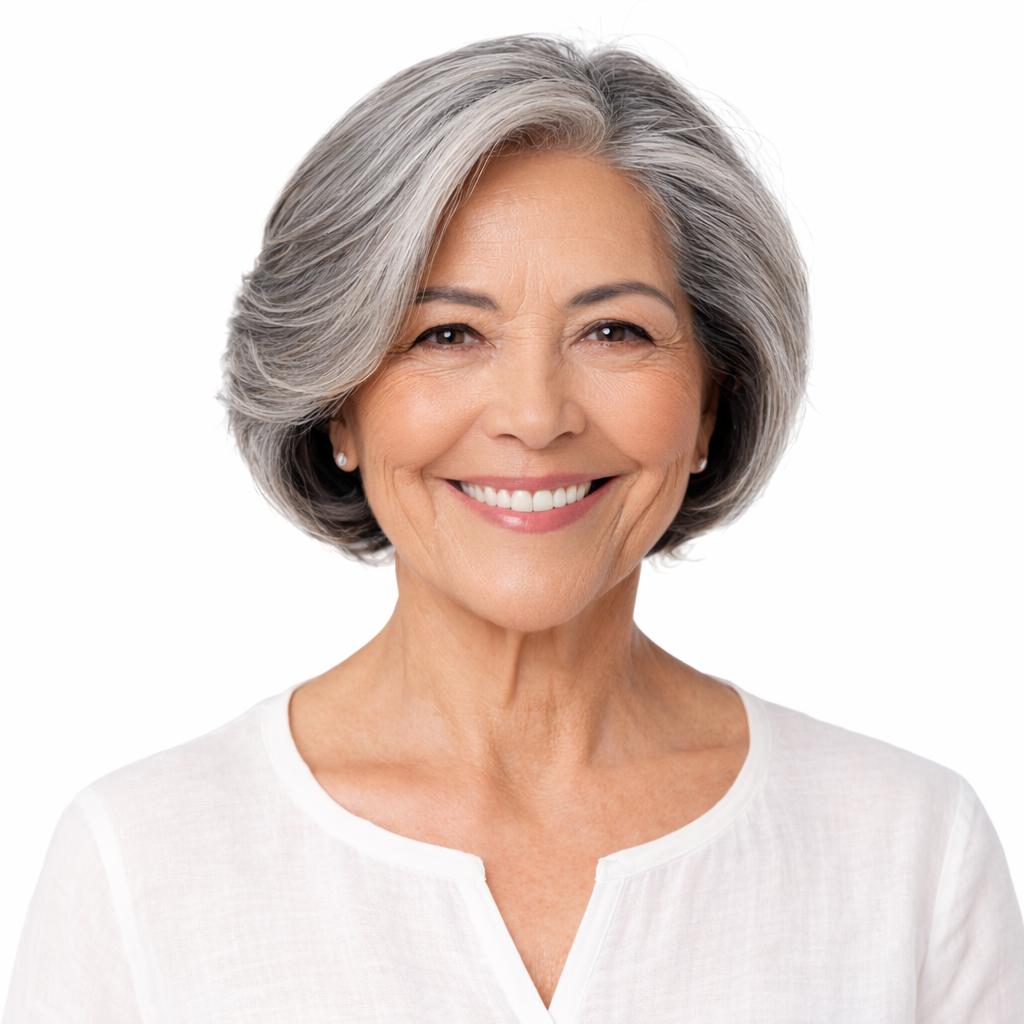 Paciente sonriendo tras un tratamiento de rehabilitación estética dental